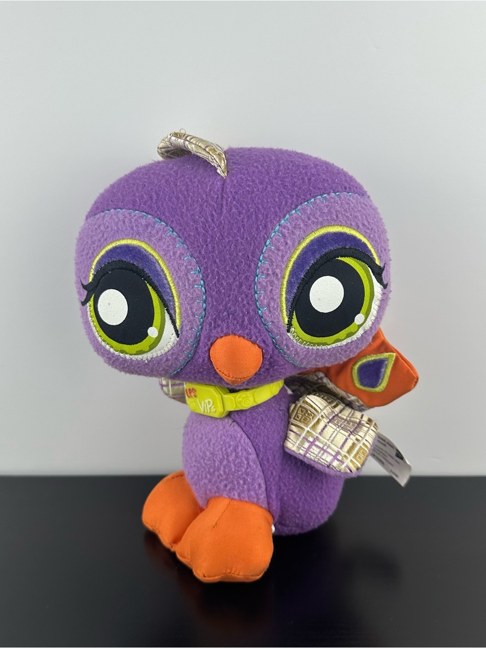 Vintage Littlest Pet Shop Purple Peacock Plush Stuffed Animal Toy Hasbro 9” LPS